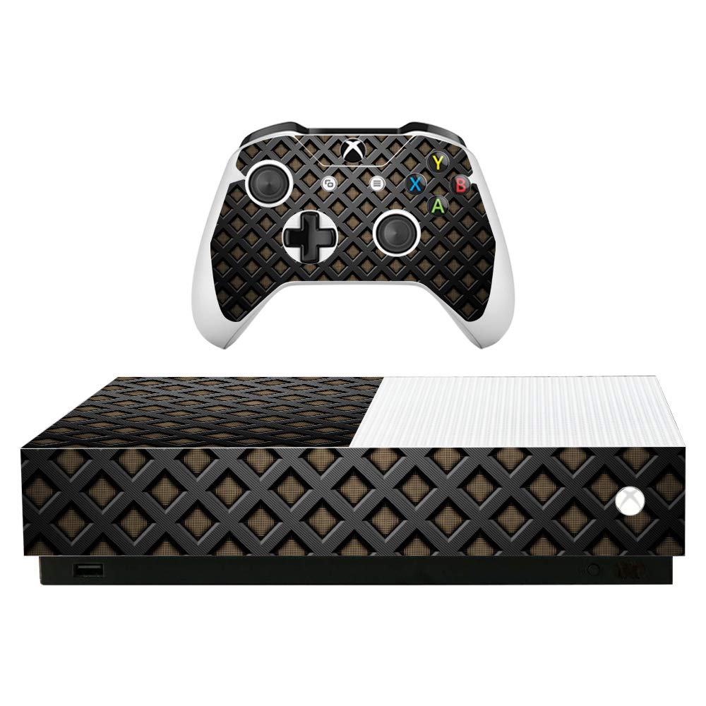 MightySkins Protective Vinyl Skin Wrap for Microsoft Xbox One S All-Digital Edition - Black Wall Design | Durable Decal Cover | Easy to Apply & Remove | Made in USA | Perfect for Gaming Setups & Personalized Console Protection
