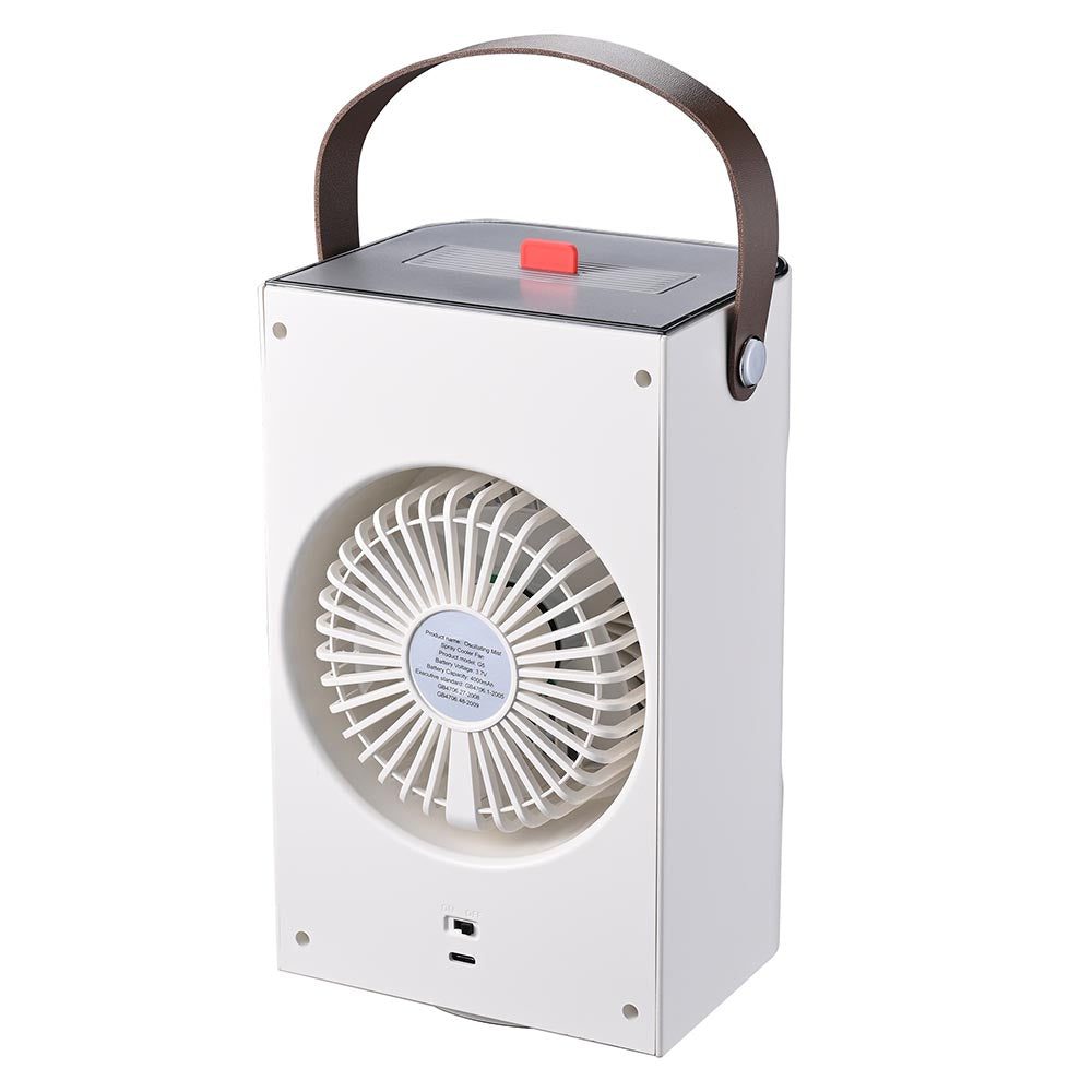 TheLAShop Portable Rechargeable Swamp Cooler - 5000mAh Battery Powered Evaporative Air Cooler & Humidifier for Garage, Grow Tent, Greenhouse, Workshop, and Outdoor Use