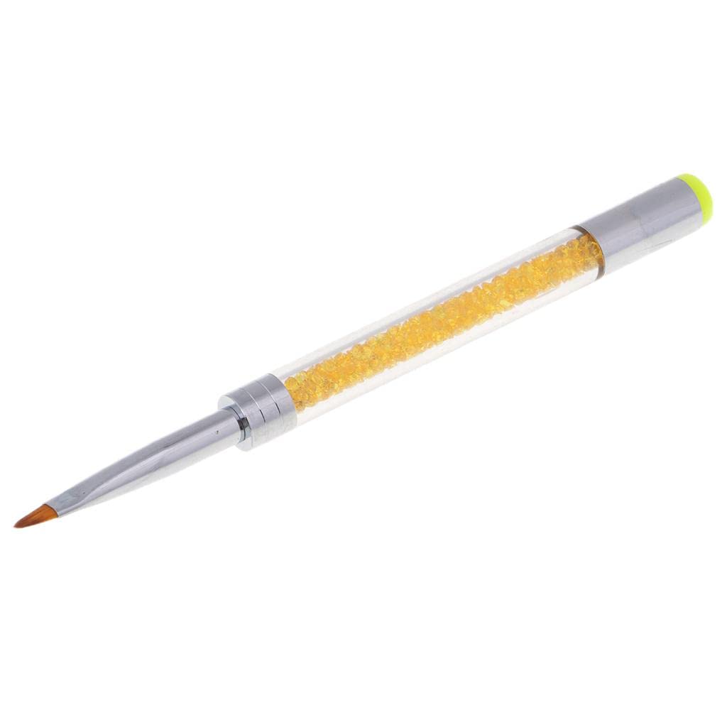 VMS INDIA Professional Nail Art Liner Brush for UV Gel Painting - Diamond Handle Orange Pens - Perfect for Salon, DIY Manicure & Nail Design Artistry
