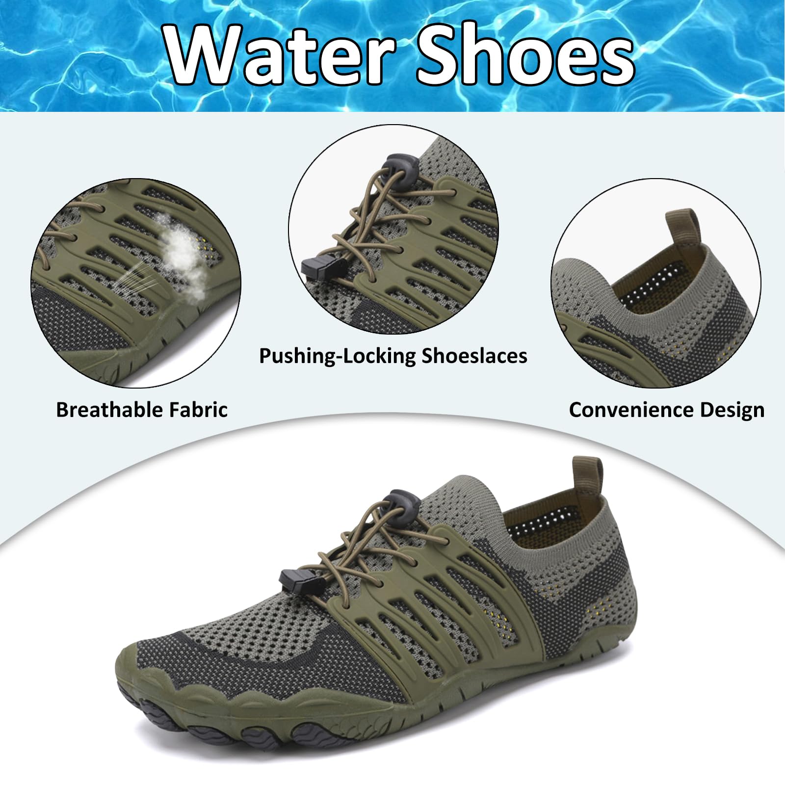 **Barefoot Water Shoes for Women & Men - Quick Dry Aqua Socks for Hiking, Swimming, Beach & Surfing | Non-Slip, Breathable & Wide Toe Box for Comfort & Performance**    *(Perfect for Beach Vacations, Poolside Relaxation, Water Sports & Outdoor Adventures!)*
