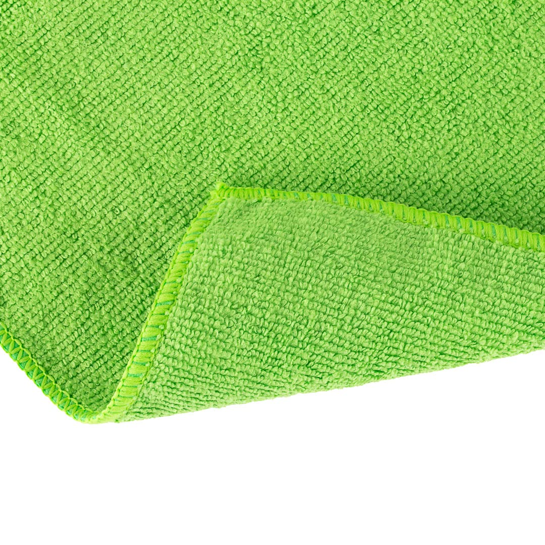 Restaurantware Clean Tek Professional 16x16 Inch Microfiber Cleaning Cloths - 100 Pack Lint-Free, Super Absorbent, Non-Abrasive Reusable Towels for Kitchen, Car, Glass, and Multi-Surface Cleaning