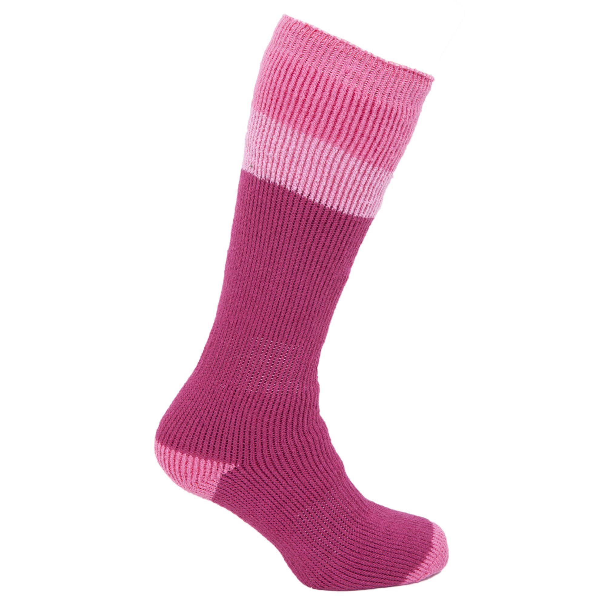 Heat Holders Women's Ultimate Thermal Ski Socks - Dark Pink & Purple (US 5-9) | Cold Weather, Winter Sports & Outdoor Activities