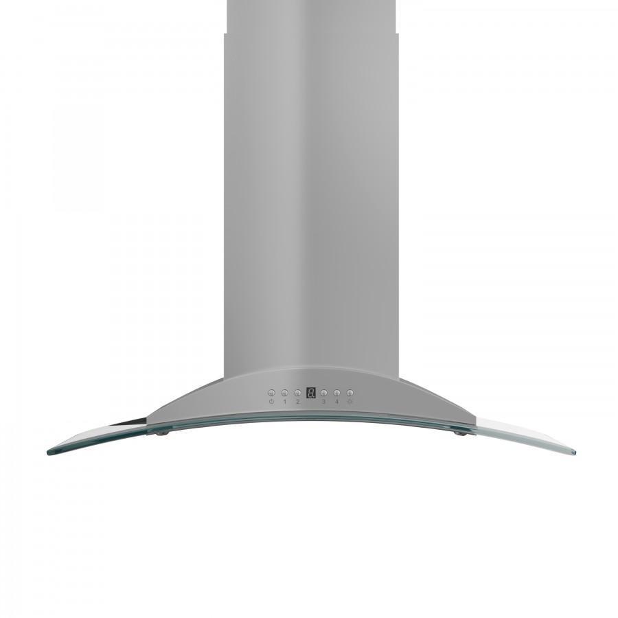 ZLINE GL9i Stainless Steel & Glass Convertible Range Hood - Island Mount Ventilation for Kitchen - Perfect for Modern & Open-Concept Homes