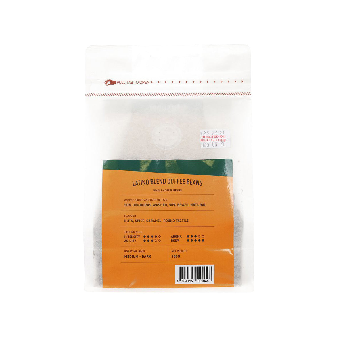 Premium CITYSUPER Latino Blend Specialty Whole Coffee Beans (200g) - 100% Arabica, Single Origin, Medium Roast - Perfect for Espresso, French Press & Cold Brew at Home or Office