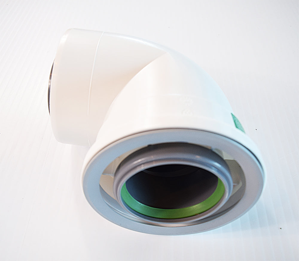 90 Degree Vent Pipe Elbow 224063 for Rinnai Tankless Water Heaters - Perfect for Gas Water Heater Venting Installation and Maintenance