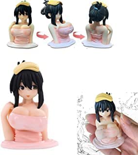 2023 Cute Anime Kanako Q-Version Car Ornament - Shaking Chest Decoration for Dashboard, Home Desk, and Office - 3pc Set of Beautiful Girl Toy Gifts for Anime Fans and Car Enthusiasts