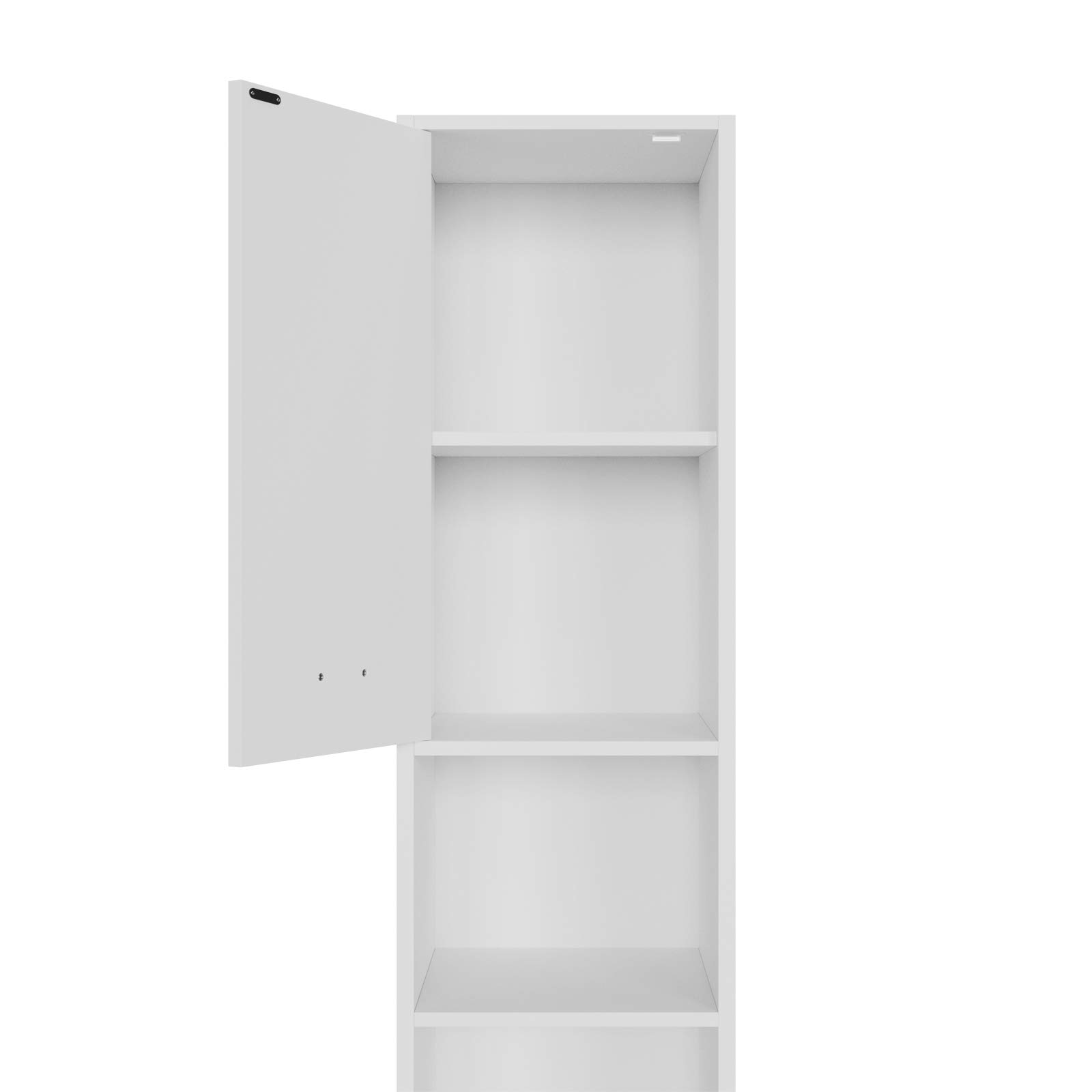 CASARIA White Bathroom Storage Cabinet Set - Freestanding Tall Cabinet & Under Sink Organizer with 3 Drawers & Magnetic Doors | Solid Wood Bathroom Furniture for Small Spaces | Perfect for Toilet Paper, Towels & Cleaning Supplies Storage