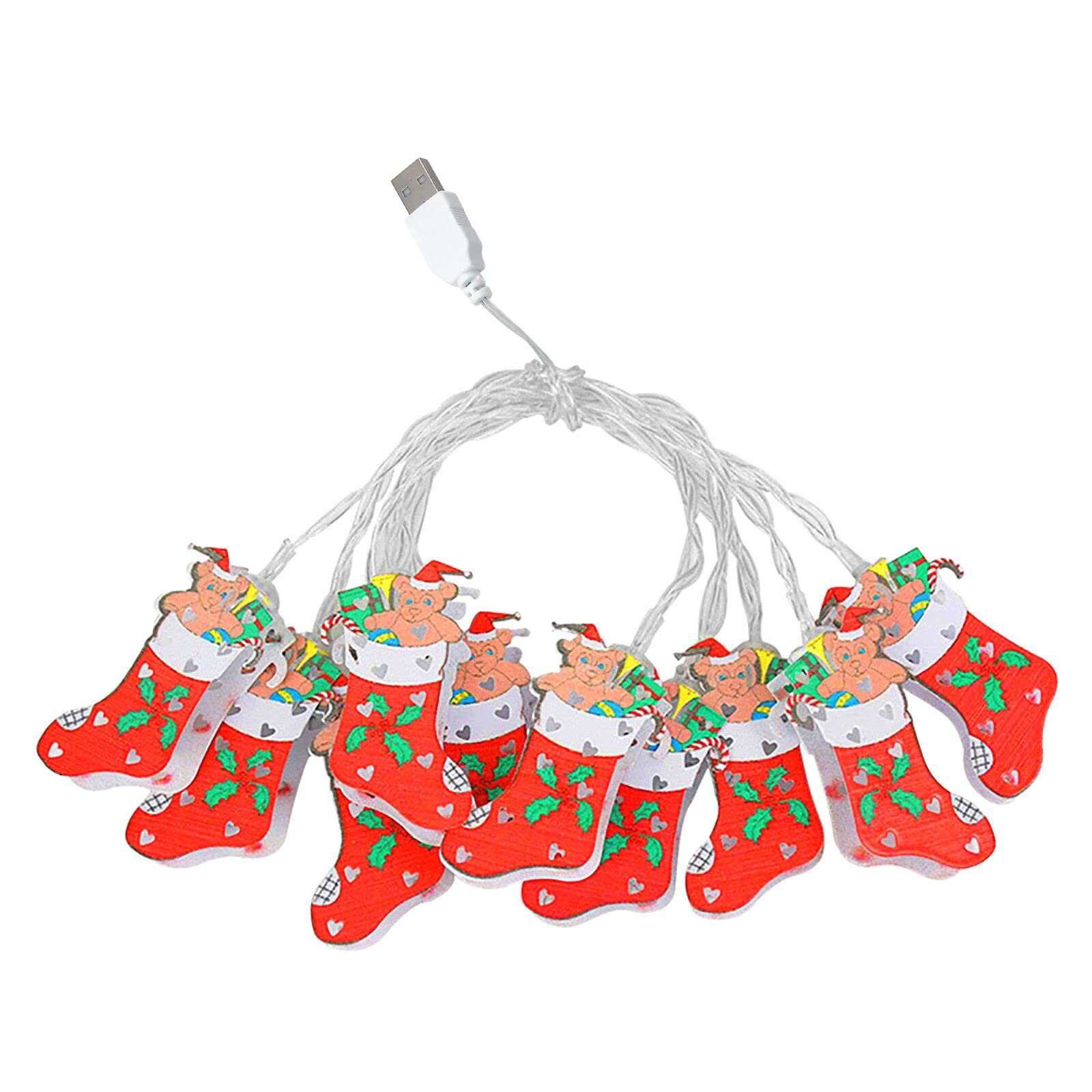 Christmas LED String Lights with Dolls, Bells, Snowman & Santa - Battery Operated Holiday Decor for Home, Tree, Party, Gift
