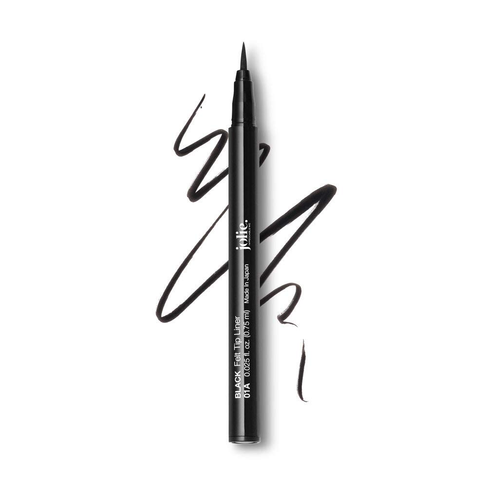 Long-Lasting Liquid Felt Tip Eyeliner - Smudge Proof & Waterproof Precision Pen for Lash Enhancement, Intense Black Color | Perfect for Winged Liner, Cat Eye Makeup & Everyday Wear