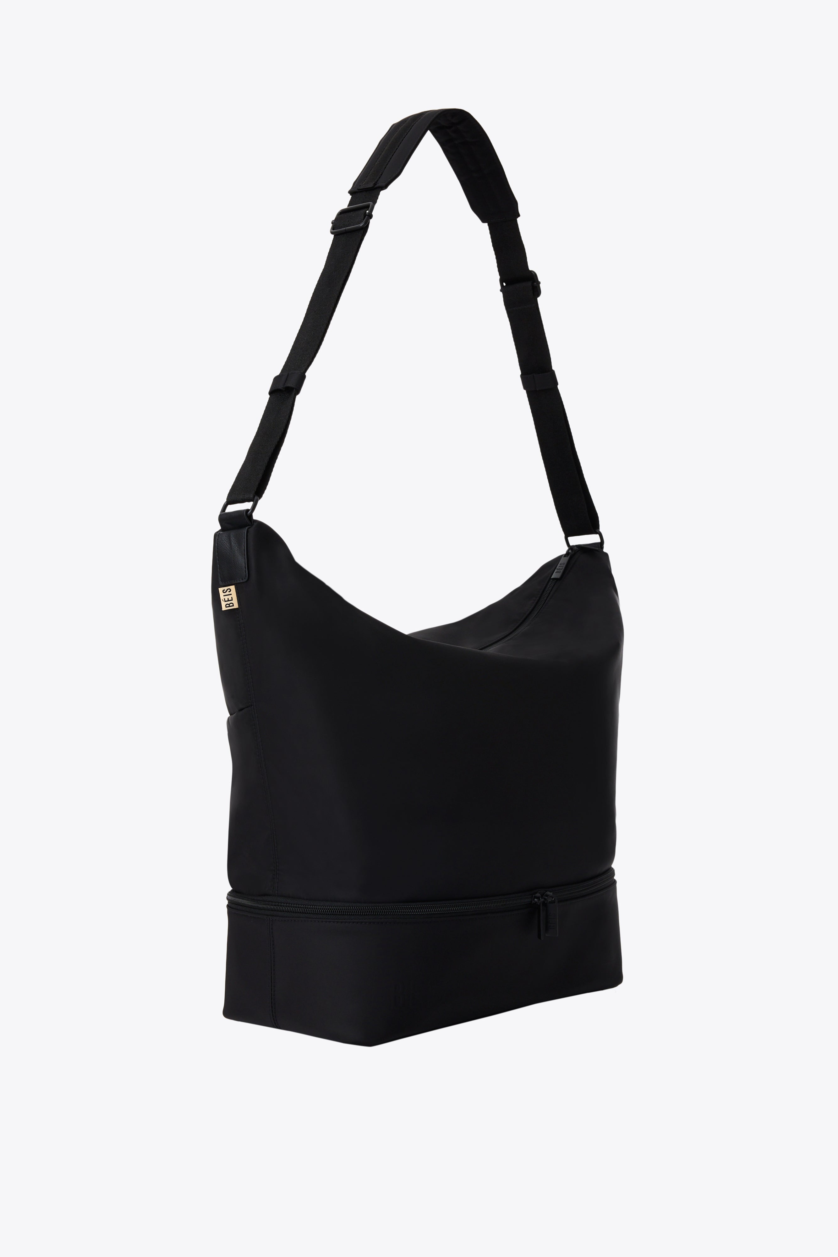 The Crescent Weekender Bag in Black - Stylish & Spacious Carry-On for Travel, Gym, or Weekend Getaways