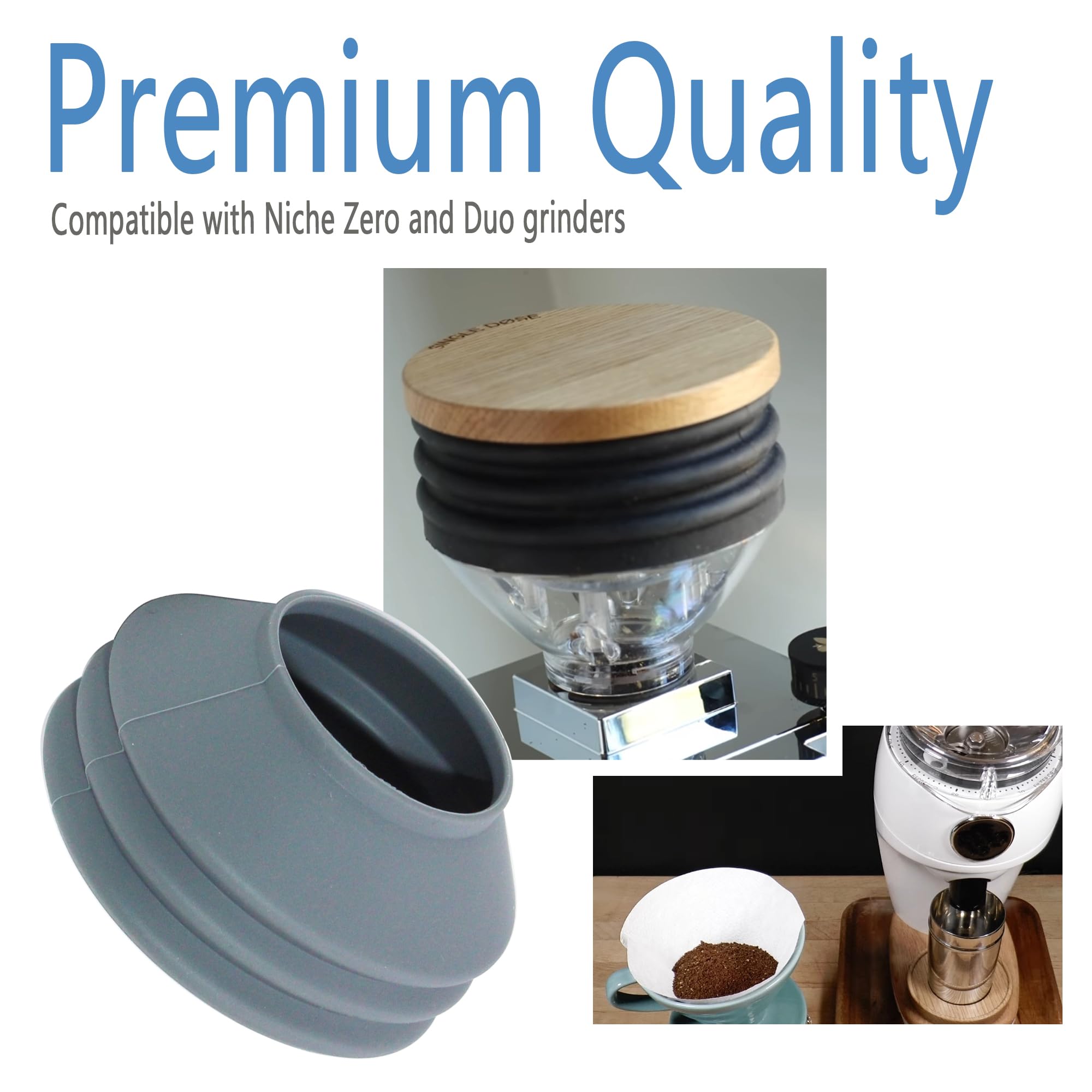 Premium Silicone Retention Bellow for Niche Zero/Duo Coffee Grinder - Efficient Coffee Extraction - 2 Pack - Perfect for Home Baristas & Coffee Shops