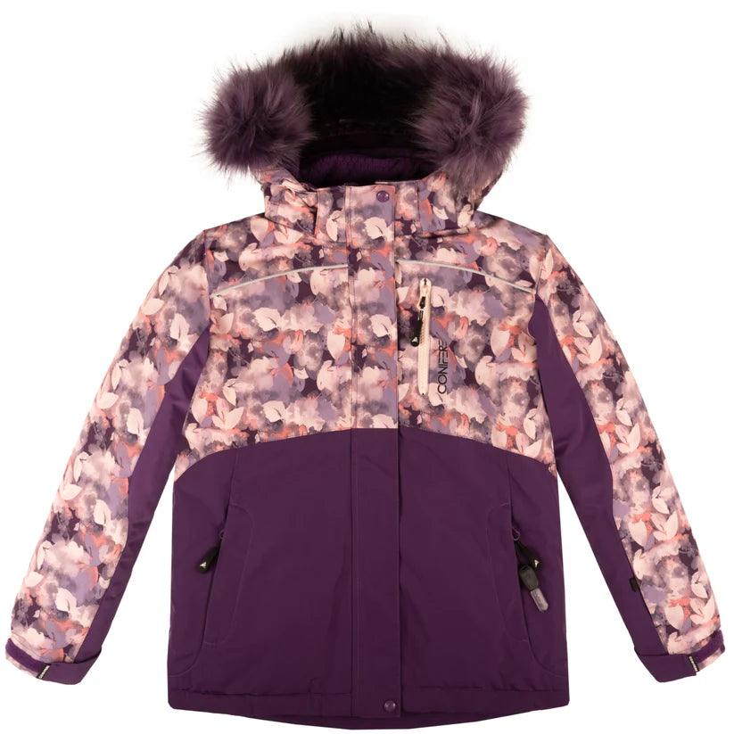 Conifere Girls' Purple Snowsuit Winter Jacket & Pants Set - Size 10 - Waterproof Insulated Snowsuit for Toddler Girls Outdoor Play, Skiing & Snow Activities