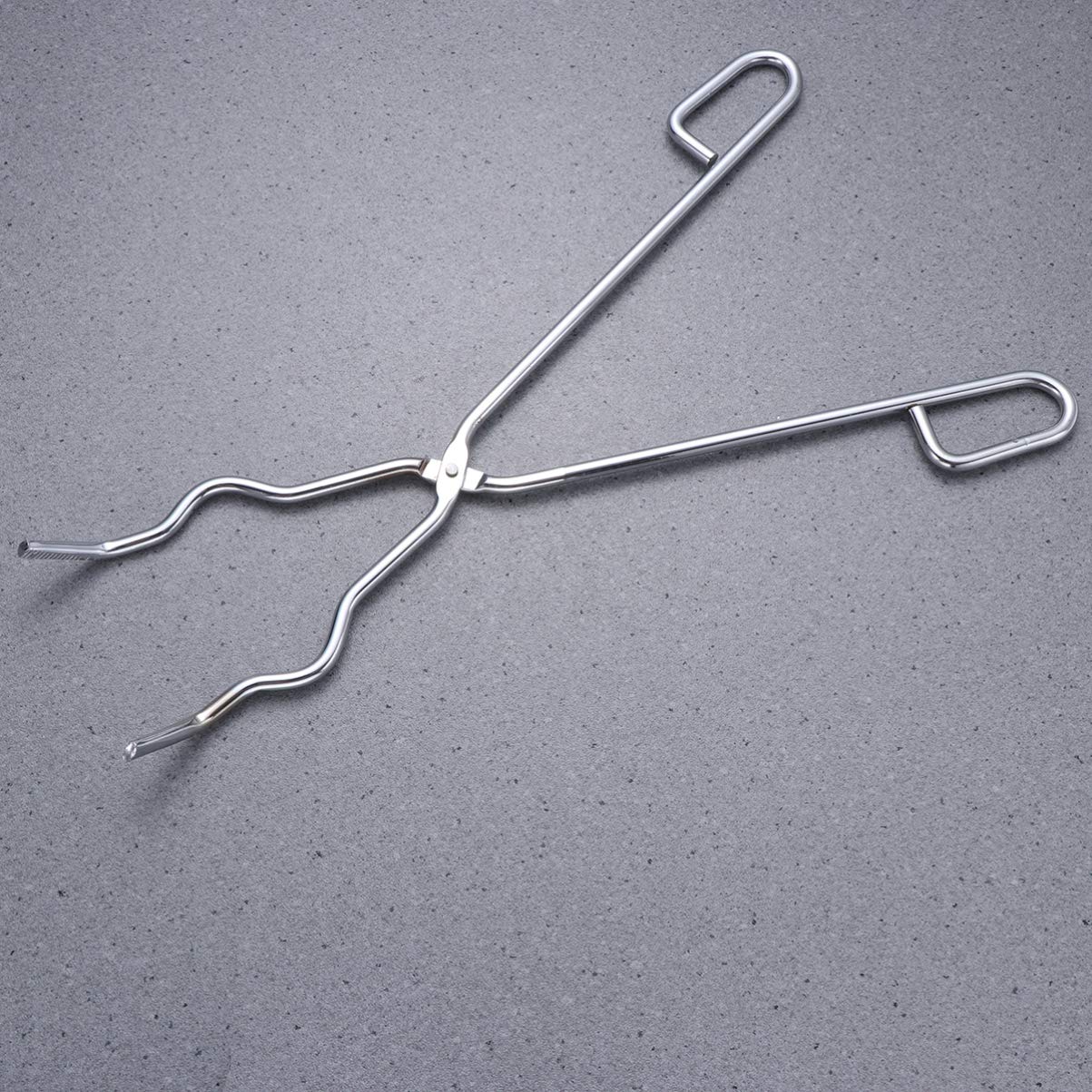 Laboratory Flask Tongs & Beaker Clamp Set - High Quality Flask Holder, Crucible Clamp for Chemistry Experiments, Science Class & Lab Research