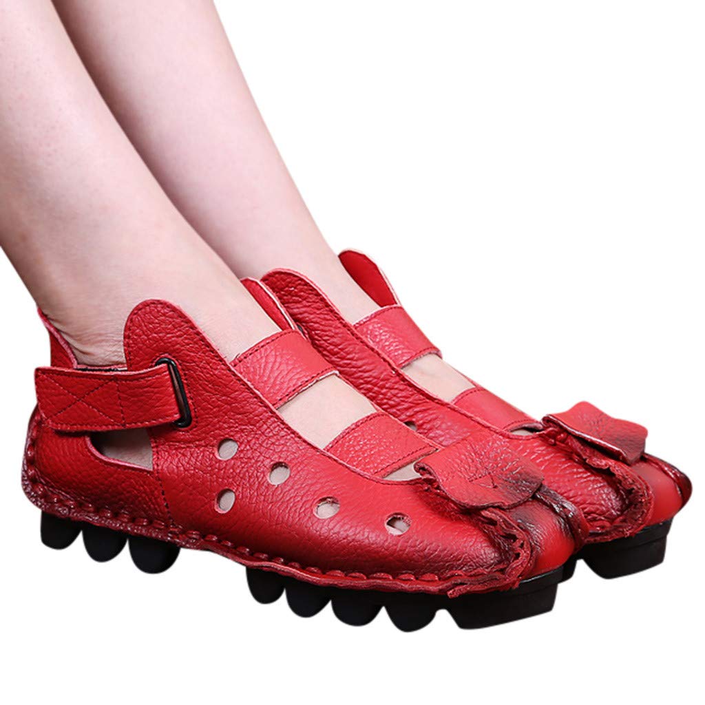 Women's Summer Casual Flat Sandals - Soft Sole Breathable Hollow Design for Walking, Beach & Outdoor Activities
