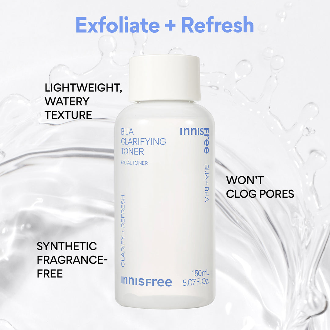 Bija Clarifying Toner - Alcohol-Free Facial Toner for Acne-Prone & Oily Skin | Hydrates & Refines Pores | Perfect for Daily Skincare Routine & Post-Workout Refresh