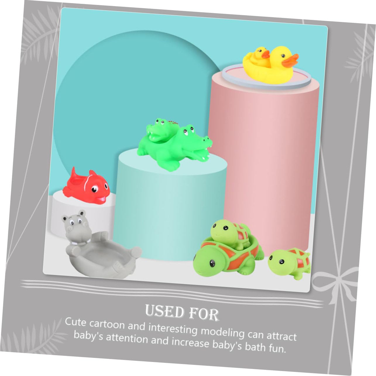 HEMOTON 6 Pack Cartoon Crocodile Bath Toys - PVC Squirt Water Toys for Kids, Fun Bathtub & Pool Toys for Toddlers, Perfect for Bath Time Play and Outdoor Water Activities