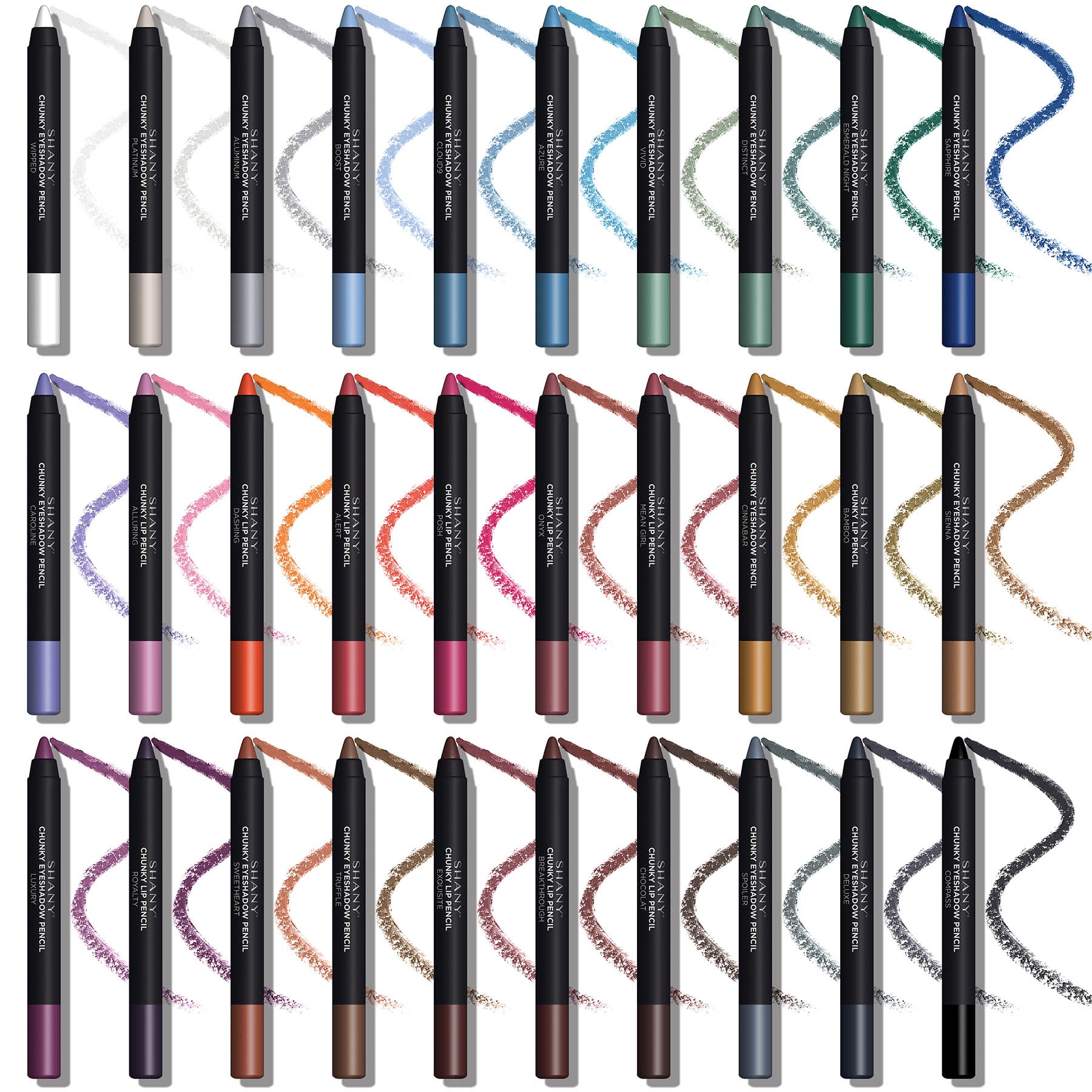 SHANY Chunky Lipstick Lip Pencil - Long Lasting Matte Lip Liner for Bold Lip Looks | Perfect for Everyday Wear, Parties & Special Occasions