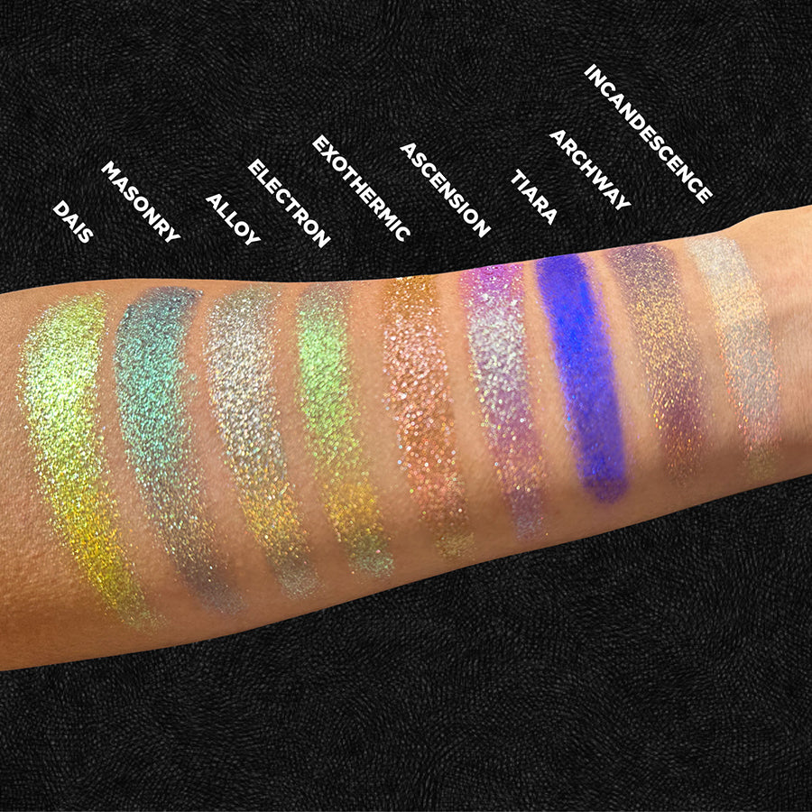 Dais Glitter Vibrant Multichrome Eyeshadow Palette - Long Lasting Pigmented Makeup for Party, Night Out & Special Occasions