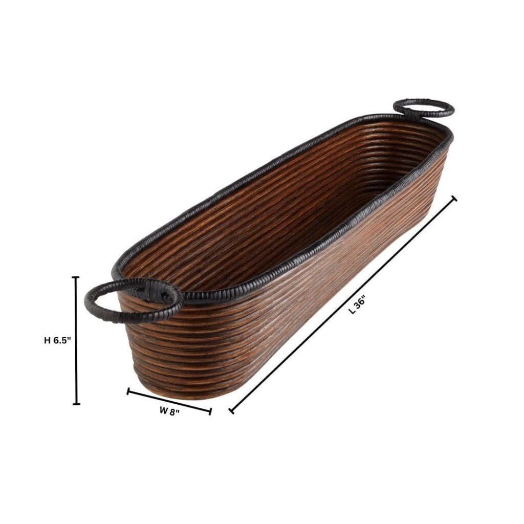 Cyan Design 11721 Papeete Vessel Brown - Handcrafted Ceramic Decorative Bowl for Home Decor, Centerpiece, or Gift
