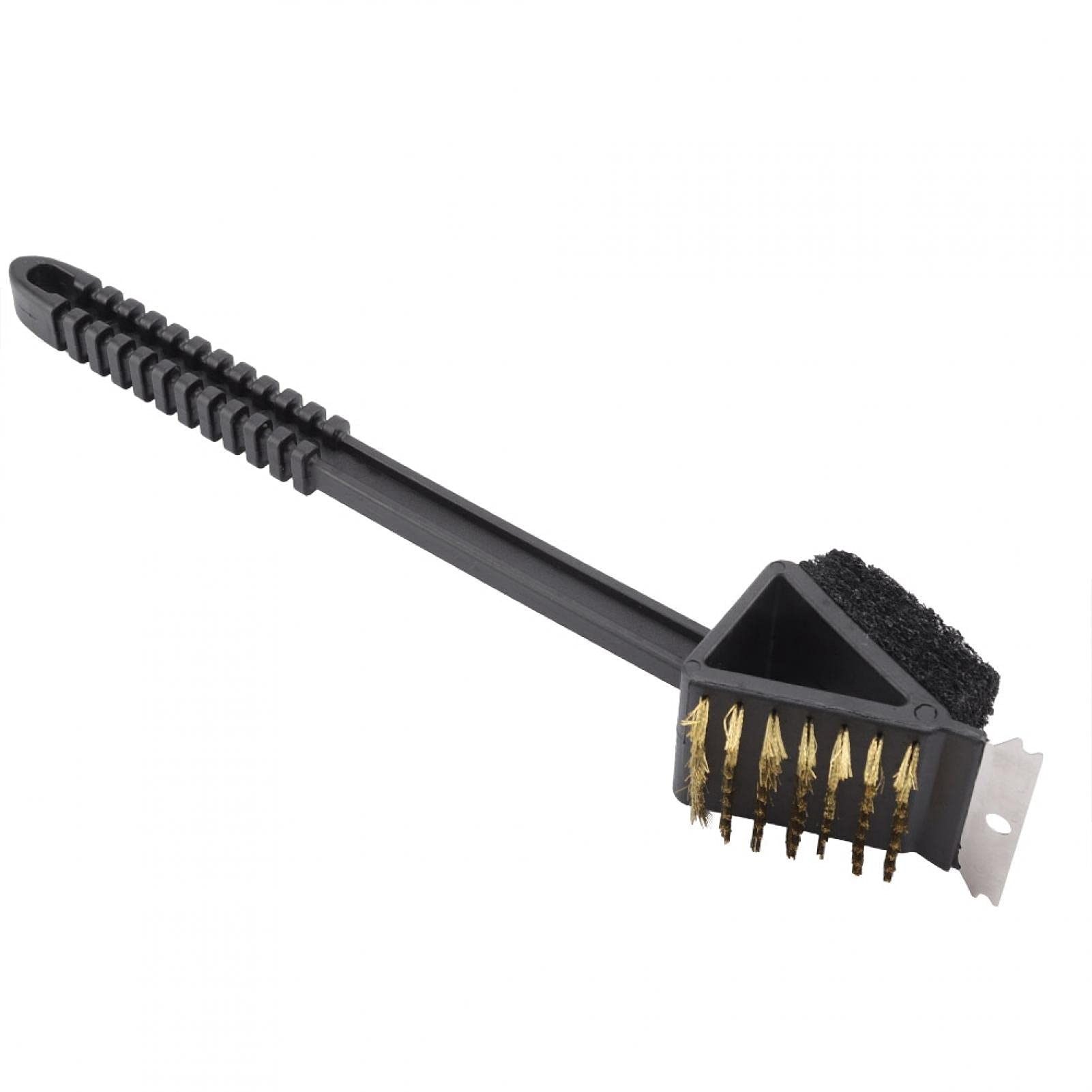 WNSC Heavy Duty Grill Brush - Stainless Steel BBQ Cleaning Brush with Wooden Handle for Camping, Backpacking & Picnic (Perfect for Outdoor Cooking & Grill Maintenance)