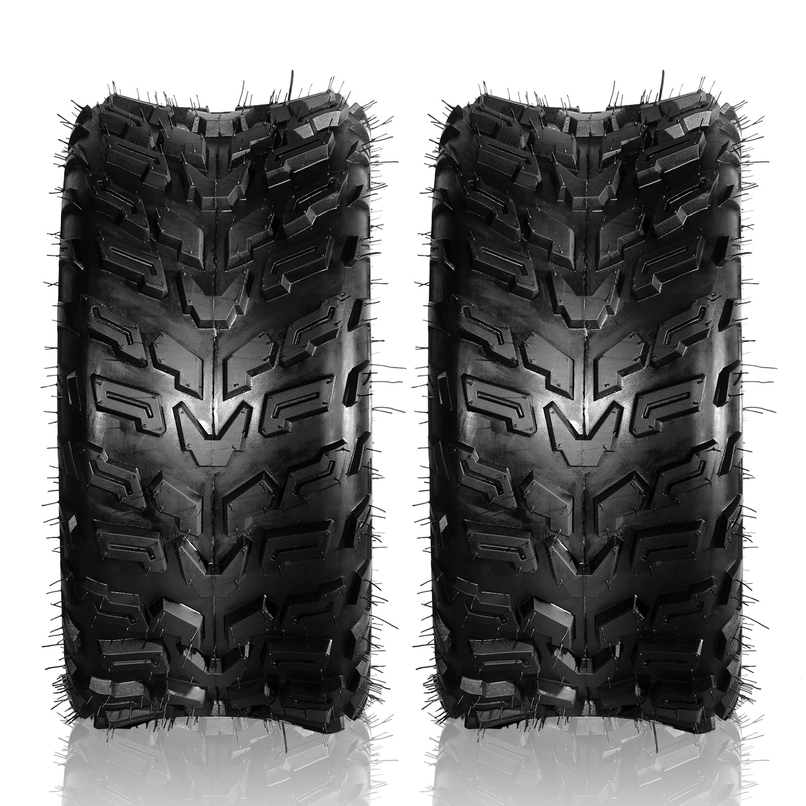 **SUNROAD Set of 2 ATV Mud Tires 22x10-9 6PR 20mm Deep Tread - Compatible with Honda Recon 250 & Suzuki Ozark 250 - Heavy-Duty Off-Road & Trail Riding (1 Pair, Set of 2)**