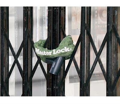Master Lock 8024EURD Heavy Duty Bike Chain Lock with Key - 150cm (59 inch) Green Security Cable for Bicycles, Motorcycles & Outdoor Equipment - Perfect for Urban Commuting & Parking Security