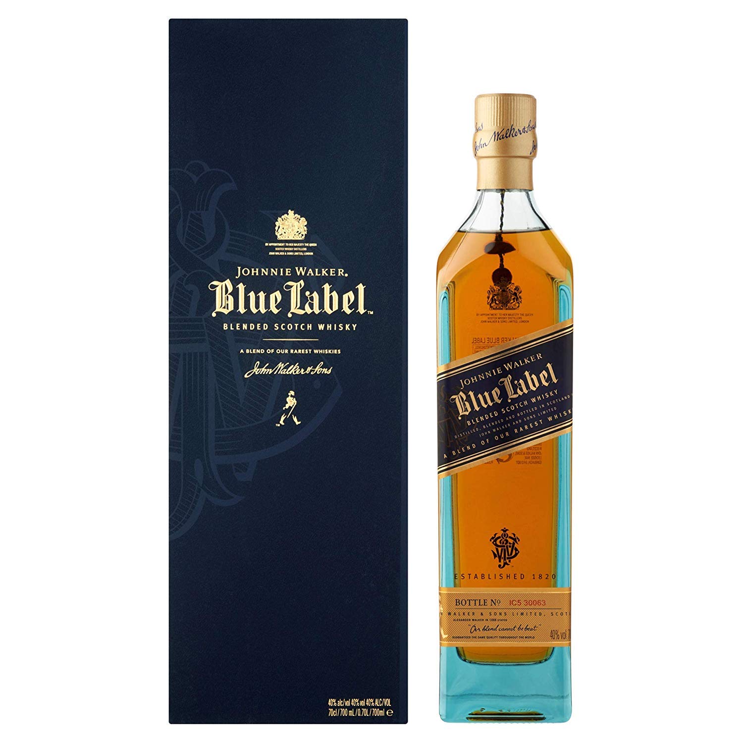 Johnnie Walker Blue Label Blended Scotch Whisky 70cl | Premium Speyside Malt | Luxury Gift for Men, Whiskey Lovers & Collectors | Perfect for Celebrations, Gifting & Special Occasions