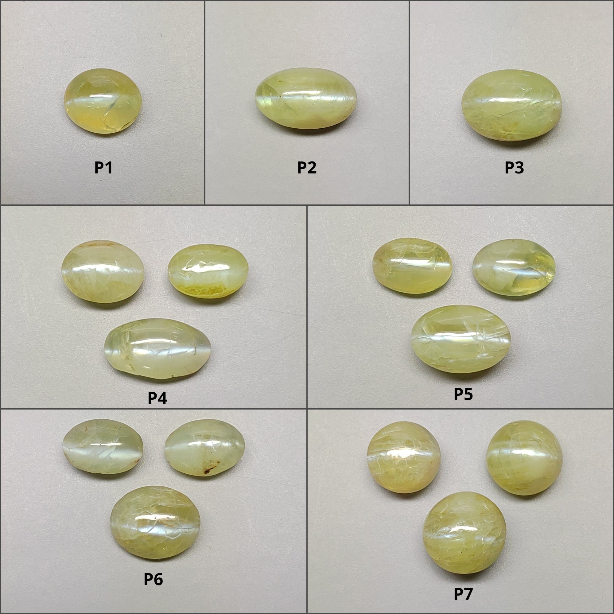 Natural Untreated Chrysoberyl Cat's Eye Gemstone Cabochon - Oval & Round Shape for Jewelry Making (Bracelets, Rings, Pendants) - Unheated Genuine Cat's Eye Stone Lot
