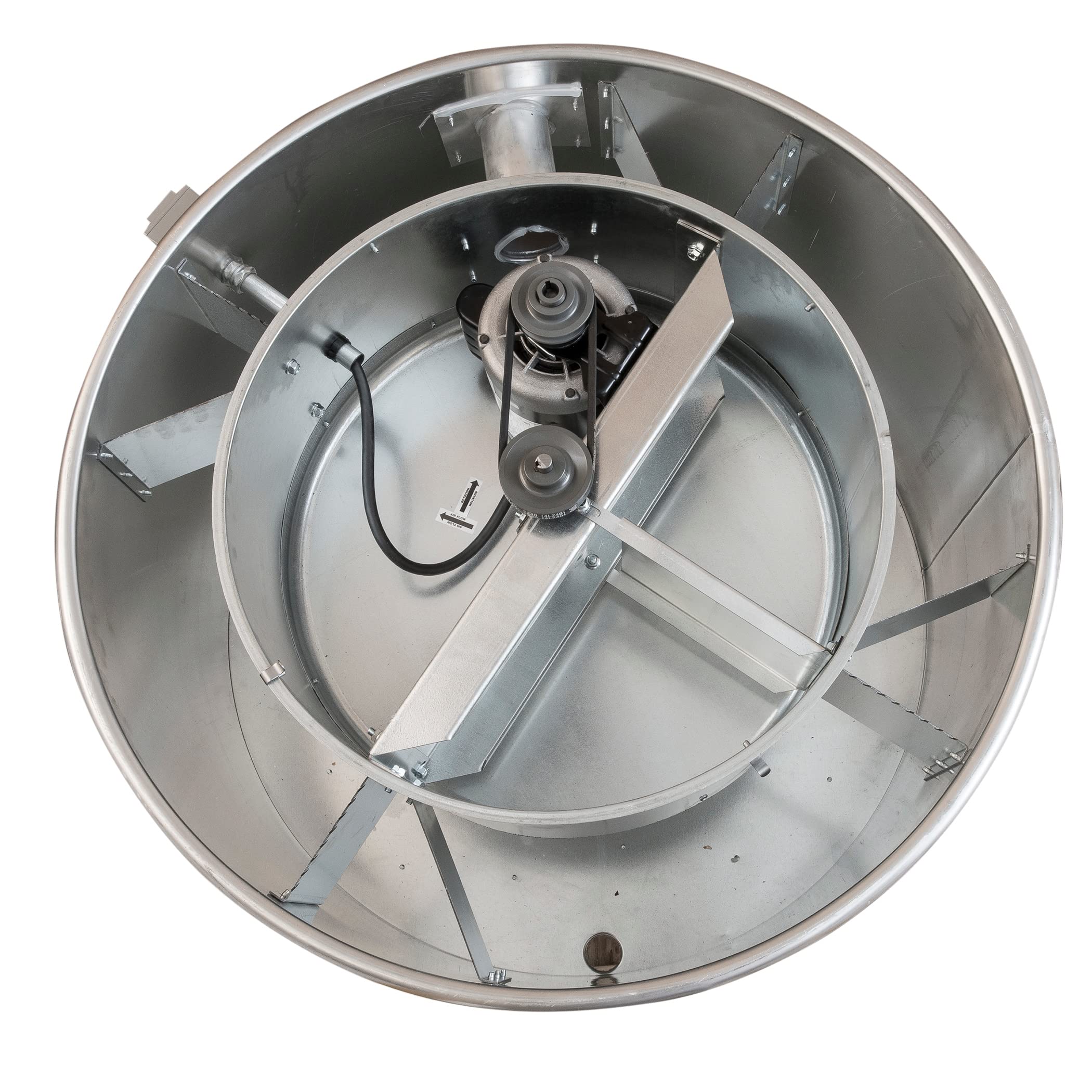 HOODMART 1PH Upblast Exhaust Fan - 4800 CFM Belt Drive Centrifugal Commercial Kitchen Fan (1238 RPM) - Made in USA - Ideal for Restaurants, Food Trucks & Commercial Ventilation Systems