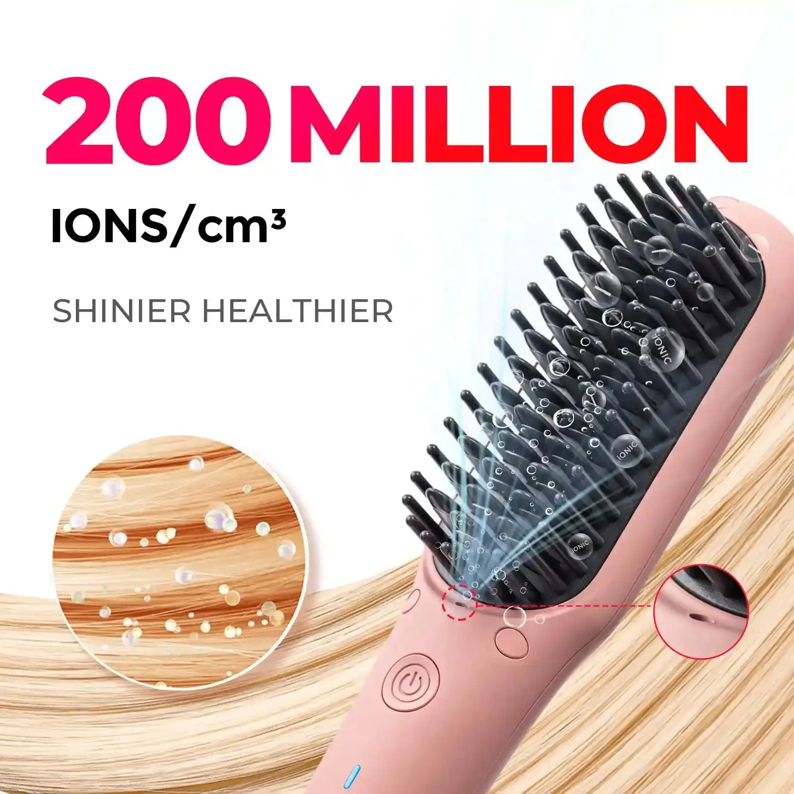 TYMO iONIC Mini Pink Hair Straightener - Compact & Travel-Friendly Flat Iron for Smooth, Shiny Hair - Perfect for Home, Salon & On-the-Go Styling