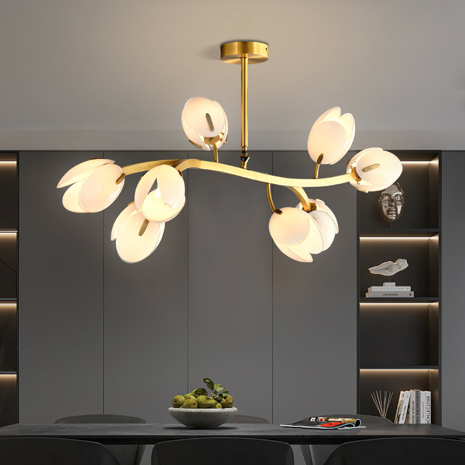 Belluno Crystal Chandelier - Elegant Modern Ceiling Light Fixture for Dining Room, Living Room & Bedroom - Perfect for Home Decor & Wedding Venues