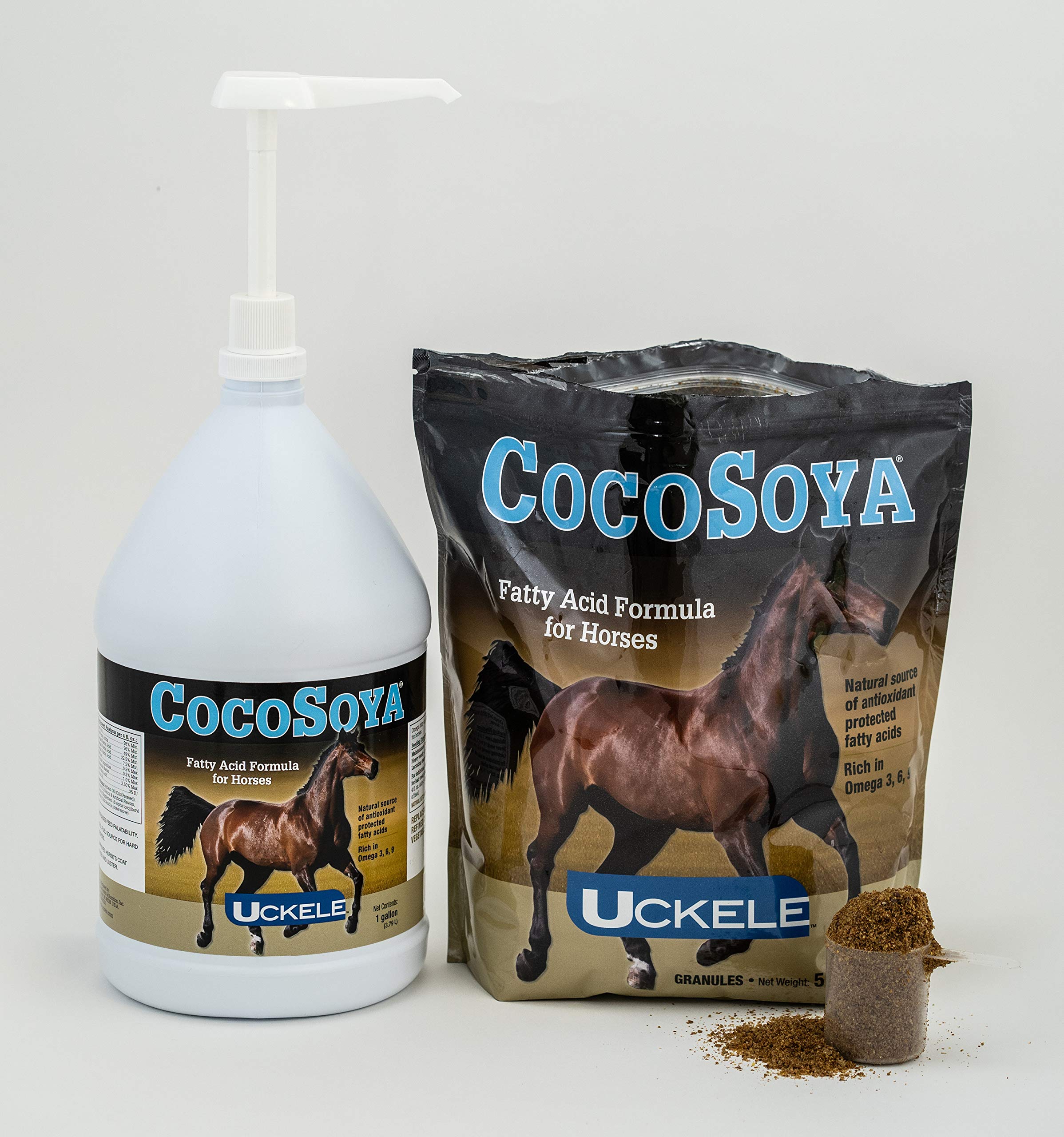 Uckele CocoSoya Oil Horse Supplement - Omega 3 6 9 Fatty Acids for Equine Joint & Coat Health - Vitamin & Mineral Enriched Formula - 5 Gallon Bucket - Ideal for Daily Feeding & Performance Horses