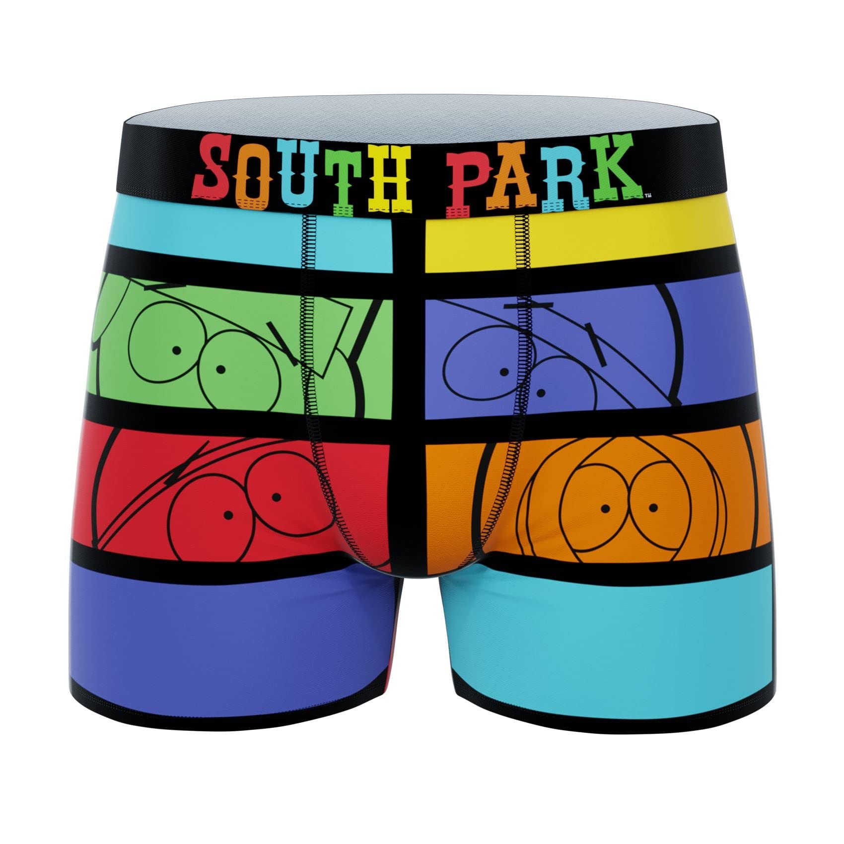 CrazyBoxer Men's South Park Cartoon Boxer Briefs - Soft Cotton Underwear for Daily Wear, Lounge & Sleep