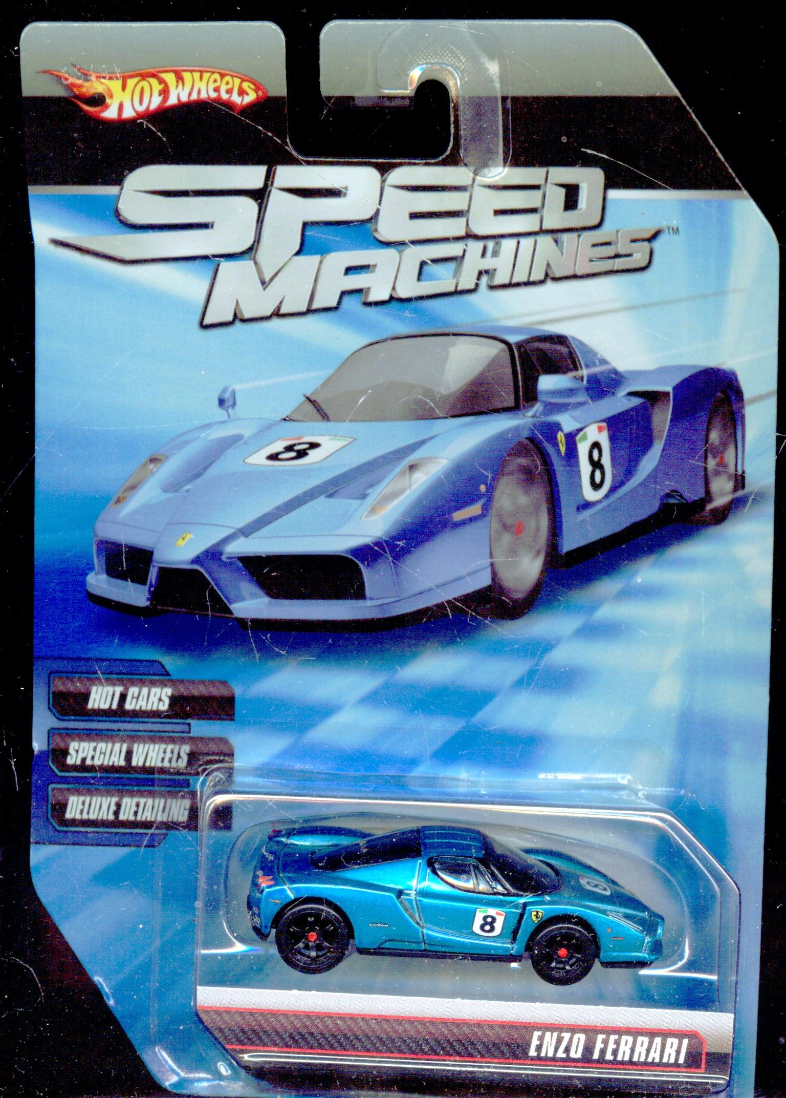 Hot Wheels 1:64 Scale Enzo Ferrari Blue Speed Machine Diecast Car - Perfect for Collectors, Kids Play & Racing Track Sets