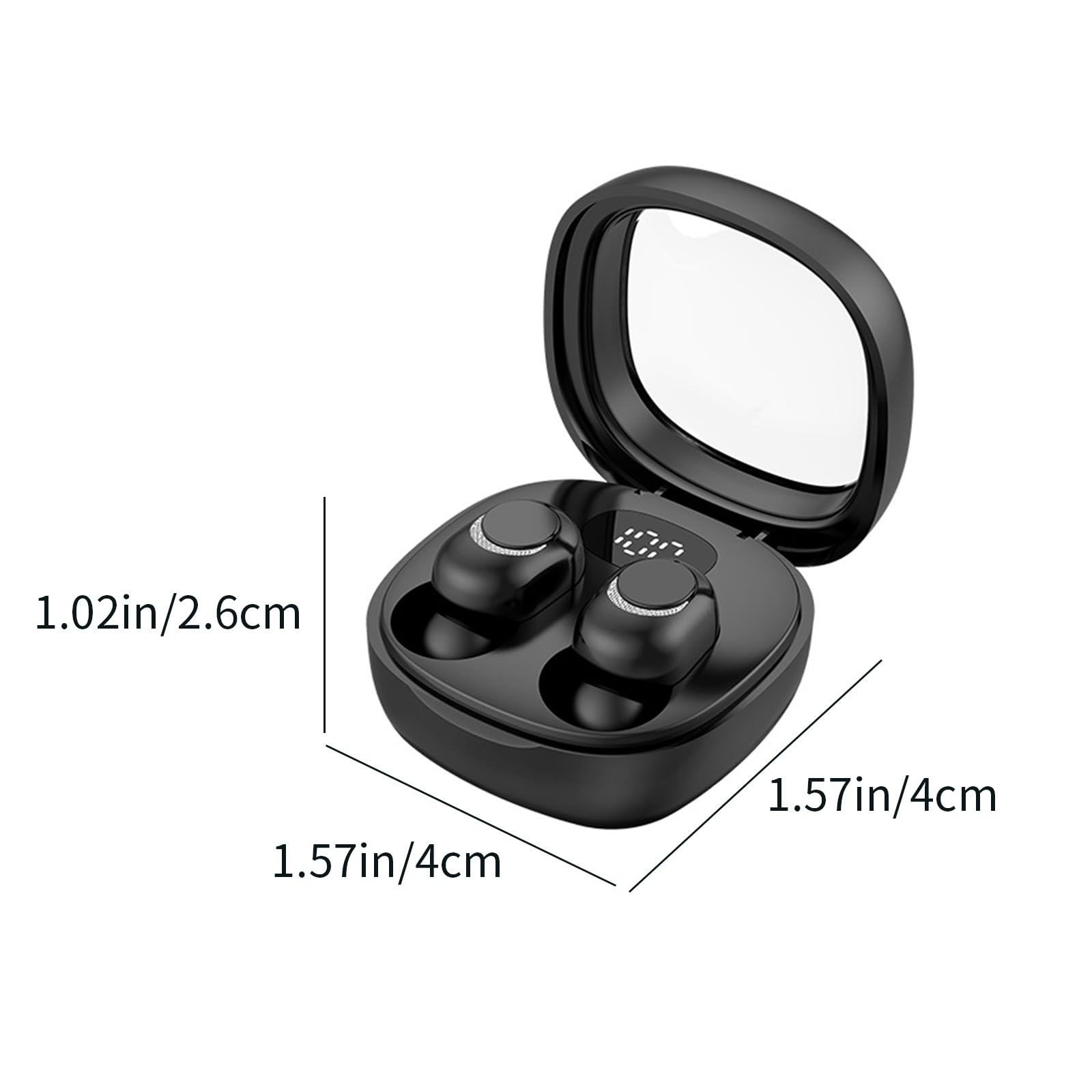 Wireless Bluetooth Earbuds with LED Digital Display - 5.3 HiFi Stereo Sound, Lightweight Noise Cancelling In-Ear Headphones for Gym, Running & Travel | Bluetooth 5.3 Earphones