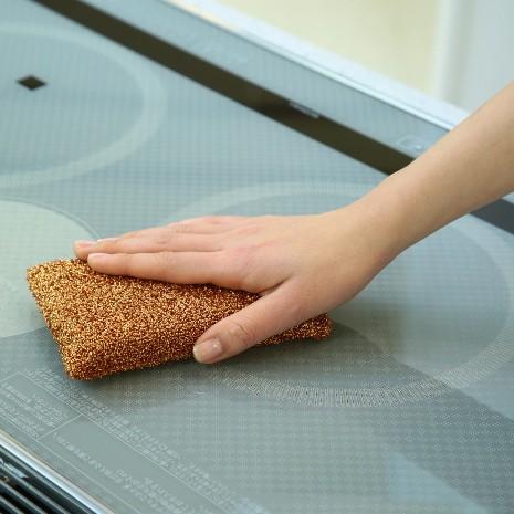 Fujisho Copper Antibacterial Mold Free Cleaning Sponge - Non-Scratch Kitchen Sponge for Dishes, Sinks & Countertops - Perfect for Home, Office & RV Use