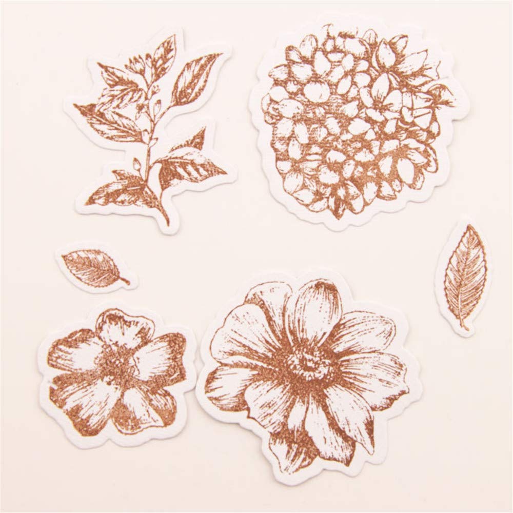 ArriettyCraft DIY Hydrangea Flower & Leaf Clear Stamps Set - Transparent Silicone Stamps for Card Making, Scrapbooking, Journaling & Paper Crafts - Perfect for Wedding Invitations, Greeting Cards & Memory Albums