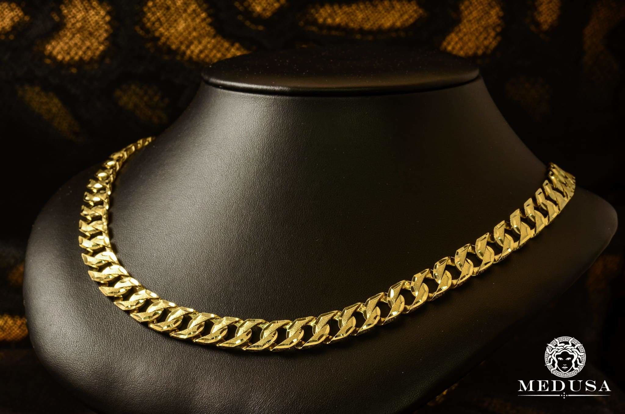 12mm Miami M3 Cuban Link Chain for Men - 14K Gold Plated Stainless Steel Hip Hop Necklace - Perfect for Gifts, Parties, and Streetwear Fashion