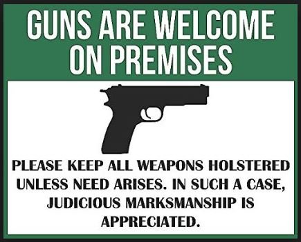 Guns Welcome On Premises Sticker - Pro 2A Vinyl Decal for Cars, Windows & Doors - Perfect for Gun Shops, Ranges & Home Security