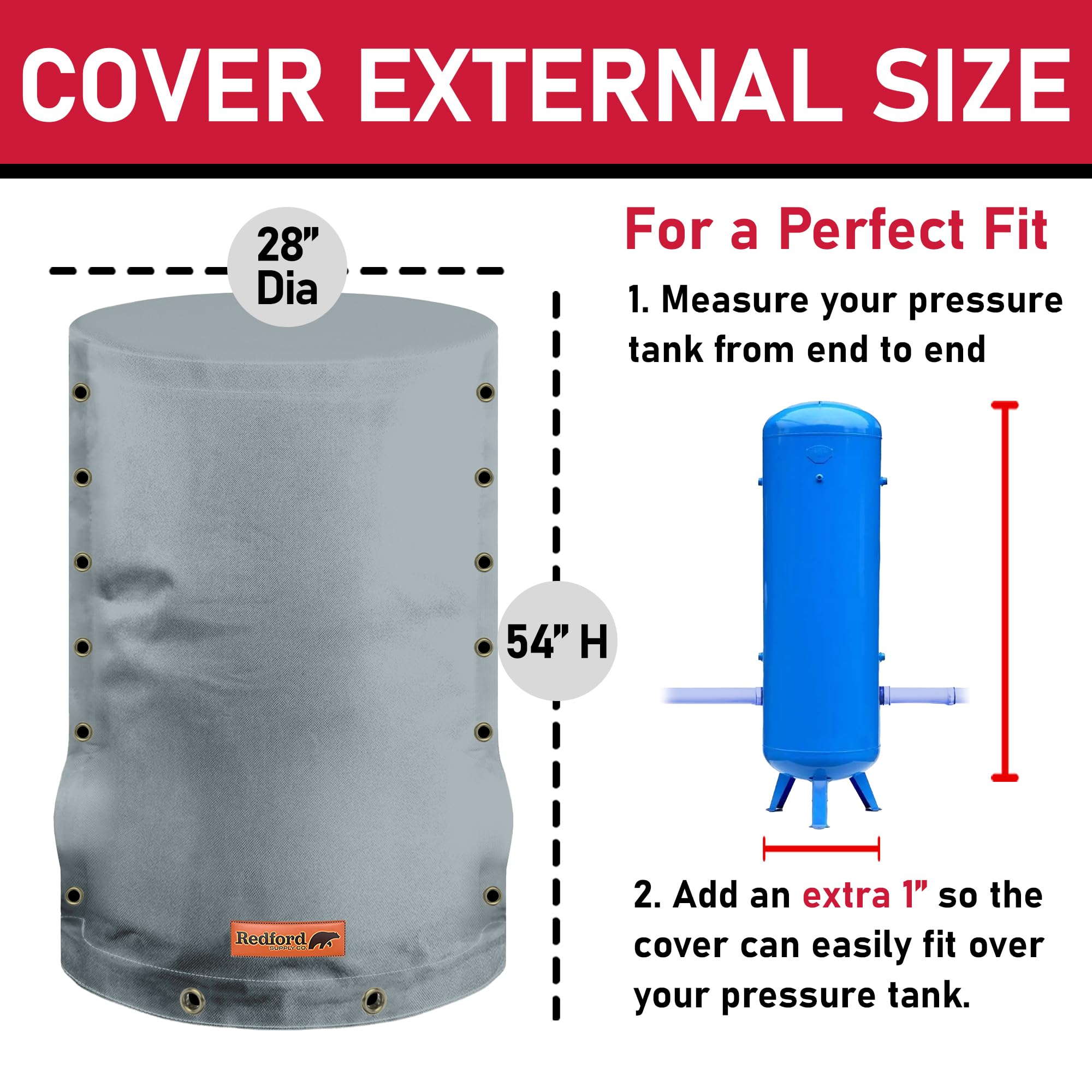 Redford Supply Co. Cold Snap (5°F) Insulated Well Pressure Tank Cover - 28