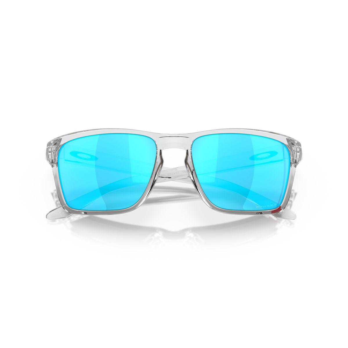 Oakley Sylas Sunglasses Polished Clear Frame with Prizm Sapphire Lenses - 0OO9448 944804 - Perfect for Running, Cycling & Outdoor Sports