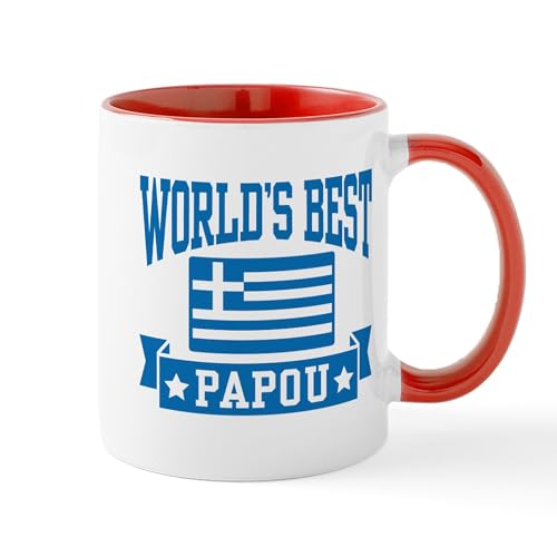 White/Red Inside - World'S Best Papou