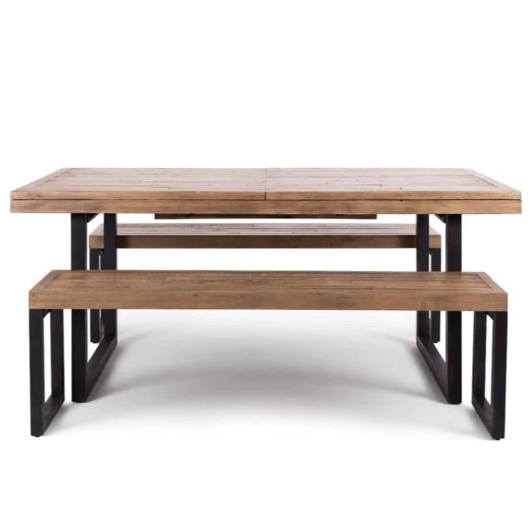Waiheke Extension Dining Table 180cm/240cm - Solid Wood Expandable Dining Table for 6-10 People - Perfect for Family Gatherings & Dinner Parties