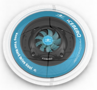 Vantec iCEBERQ Hard Drive Cooler - External HDD Cooling Fan for PC, Laptop, Gaming & Server - Keep Your Hard Drive Cool & Extend Lifespan - Perfect for Gaming Rigs, Data Centers & Workstations