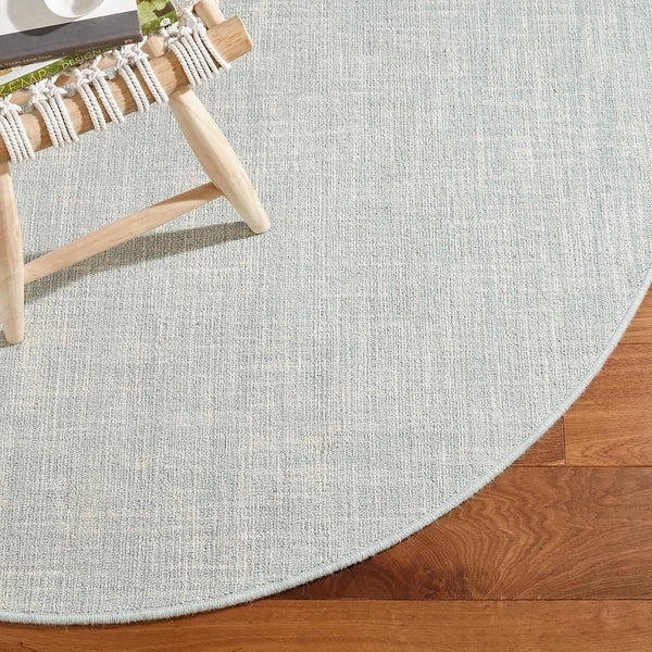 Dash & Albert Crosshatch Sky Micro Hooked Wool Rug - Soft & Durable Handmade Area Rug for Living Room, Bedroom, Nursery - Perfect for Cozy Home Decor & High Traffic Areas