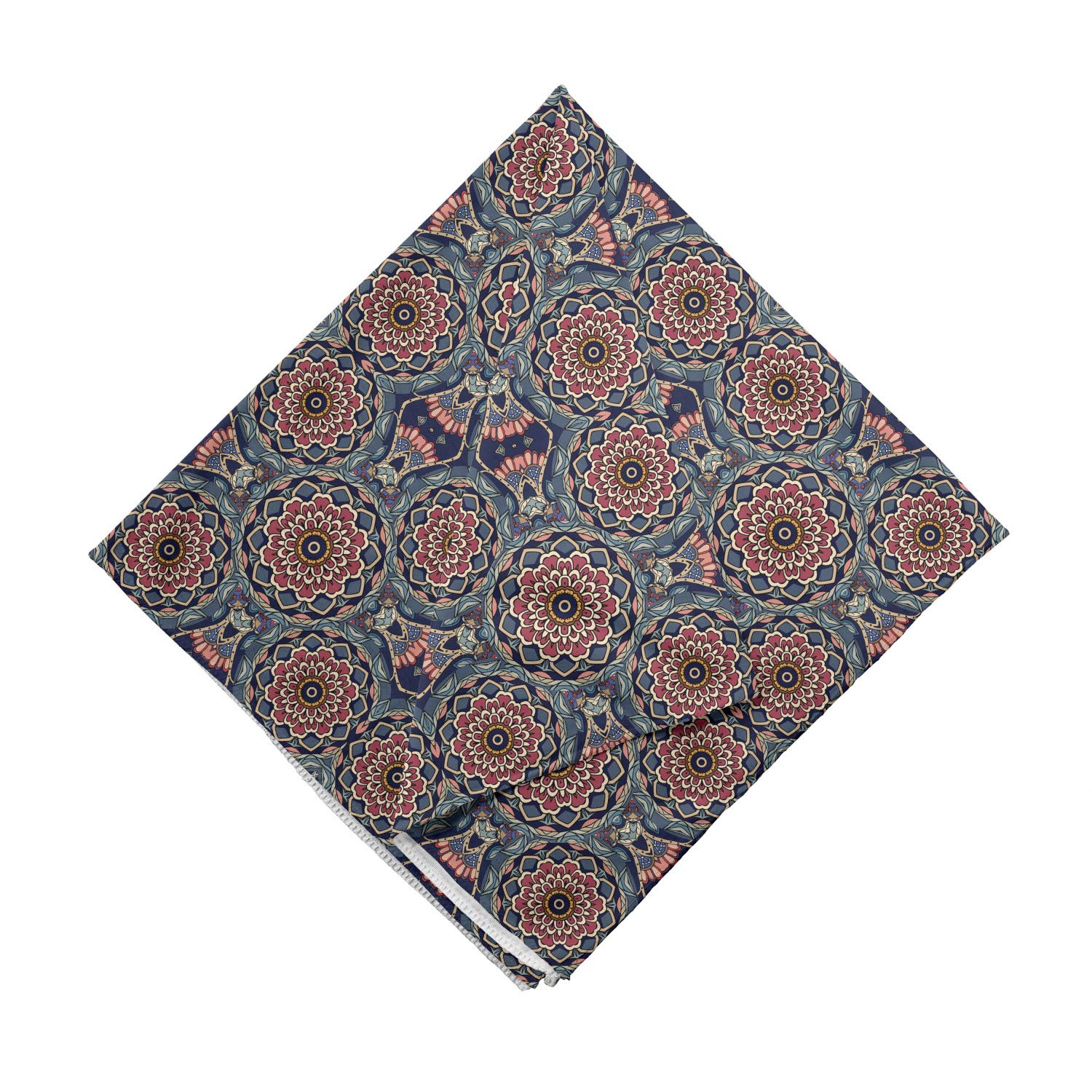 Ambesonne Asian Bandana - Lotus Flower Print Unisex Head Scarf & Neck Tie for Men & Women - Perfect for Yoga, Hiking, and Outdoor Activities