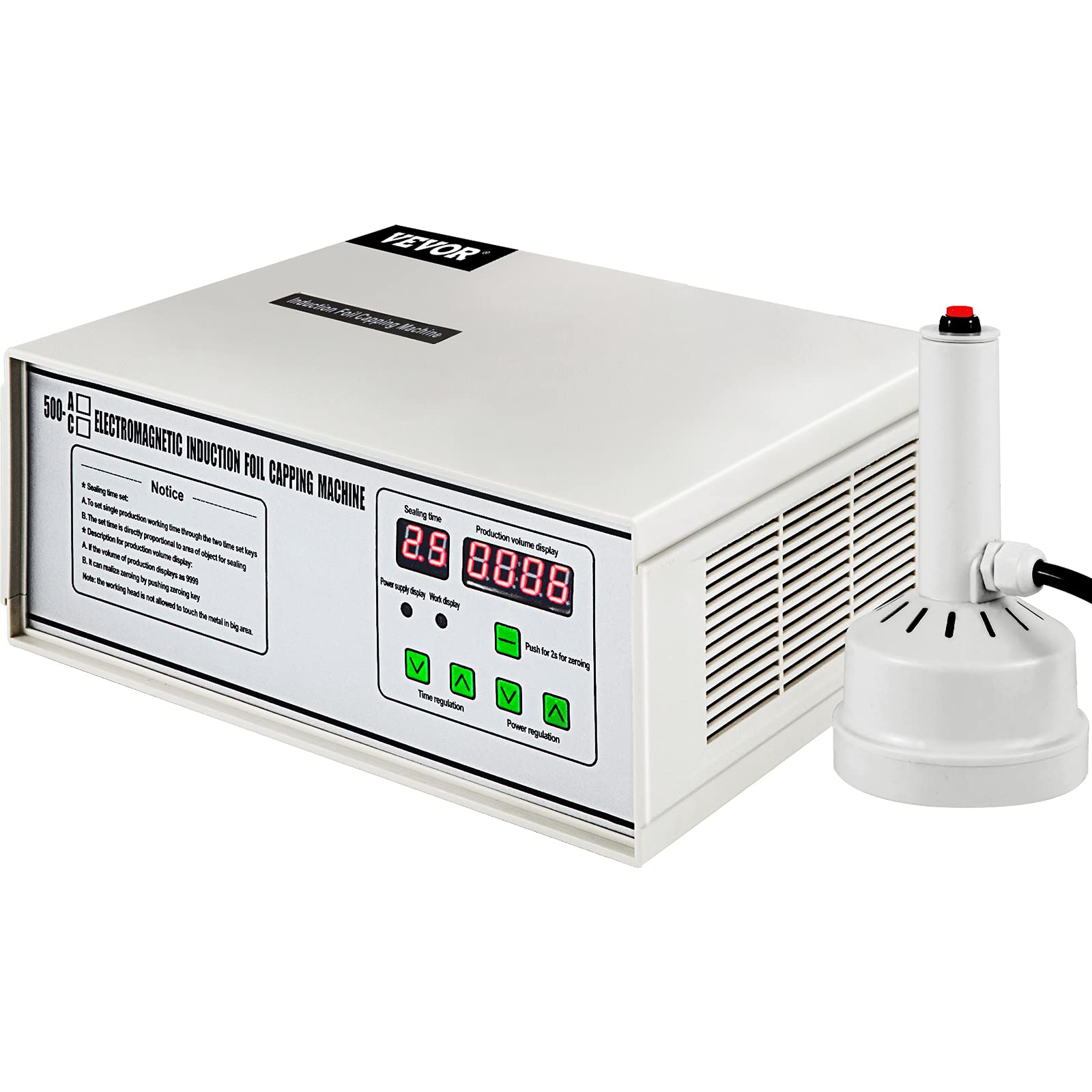 BestEquip 110V Induction Sealer Machine for Bottles (20mm-100mm) | Automatic Bottle Cap Sealer for Glass & Plastic Containers | Perfect for Home Brewing, Cosmetics & Food Packaging