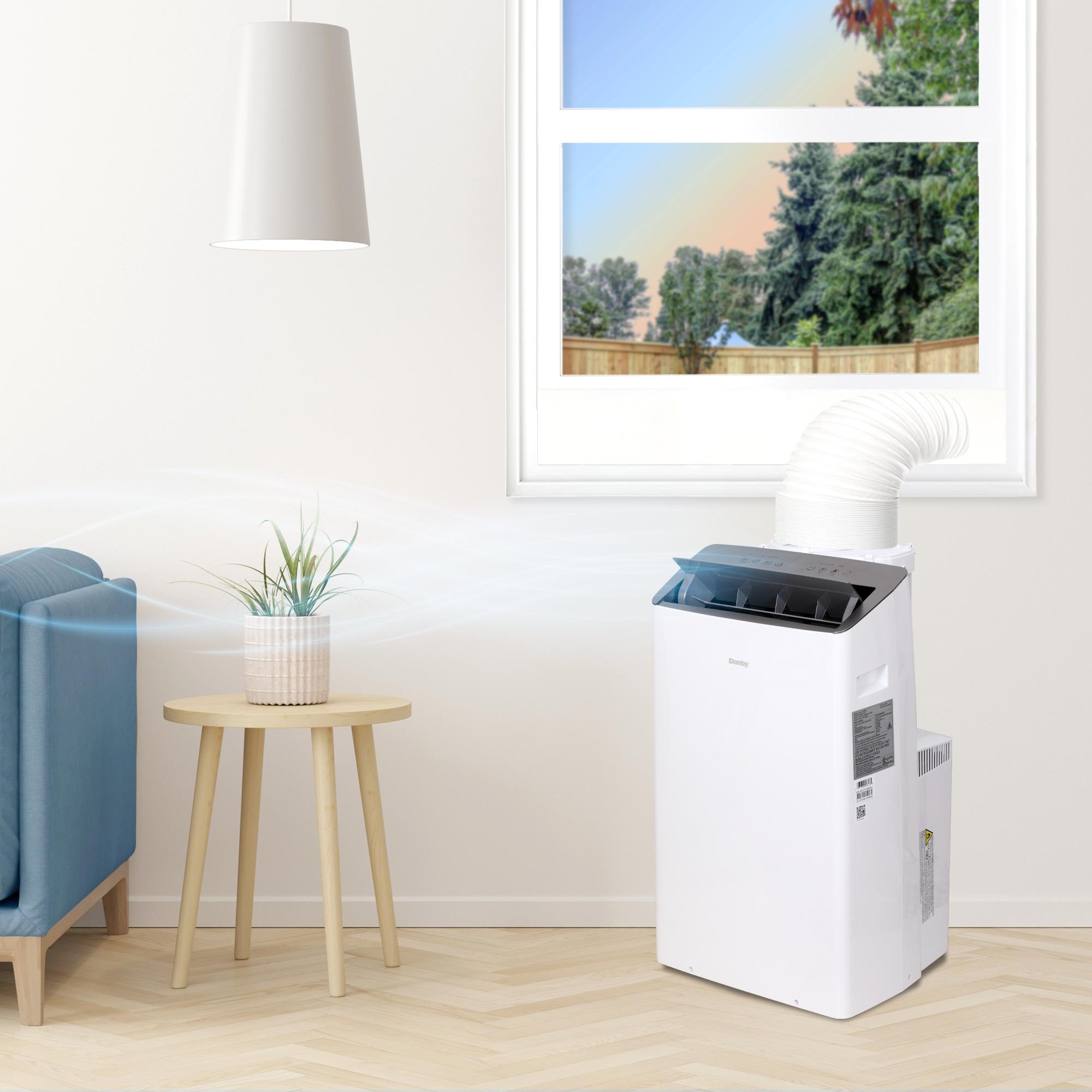 Danby DPA120B9IWDB6 14,000 BTU (12,000 SACC) 3-in-1 Inverter Portable Air Conditioner - Cool, Dehumidify & Fan Modes for Home, Office & Bedroom Use