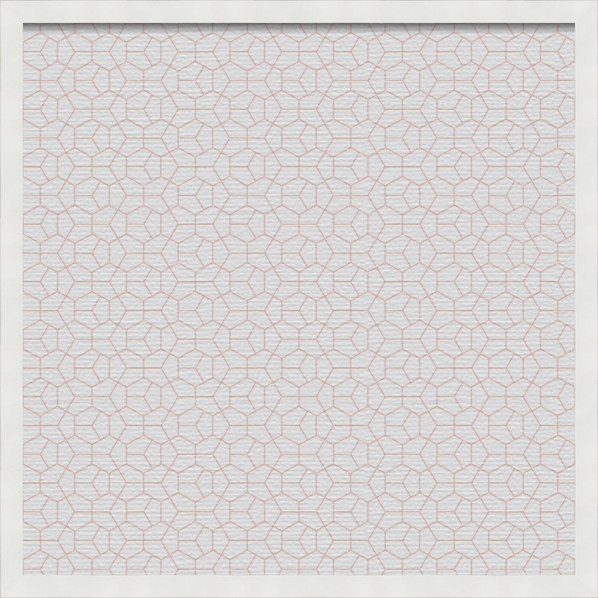 PinPix 24x24 Inch Cork Bulletin Board with Hex Grapefruit Design & Satin White Frame - Stylish Wall Organizer for Home Office Decor, School Classroom, Dorm Room & Workspace - Perfect for Notes, Photos & Reminders (PinPix-1636)