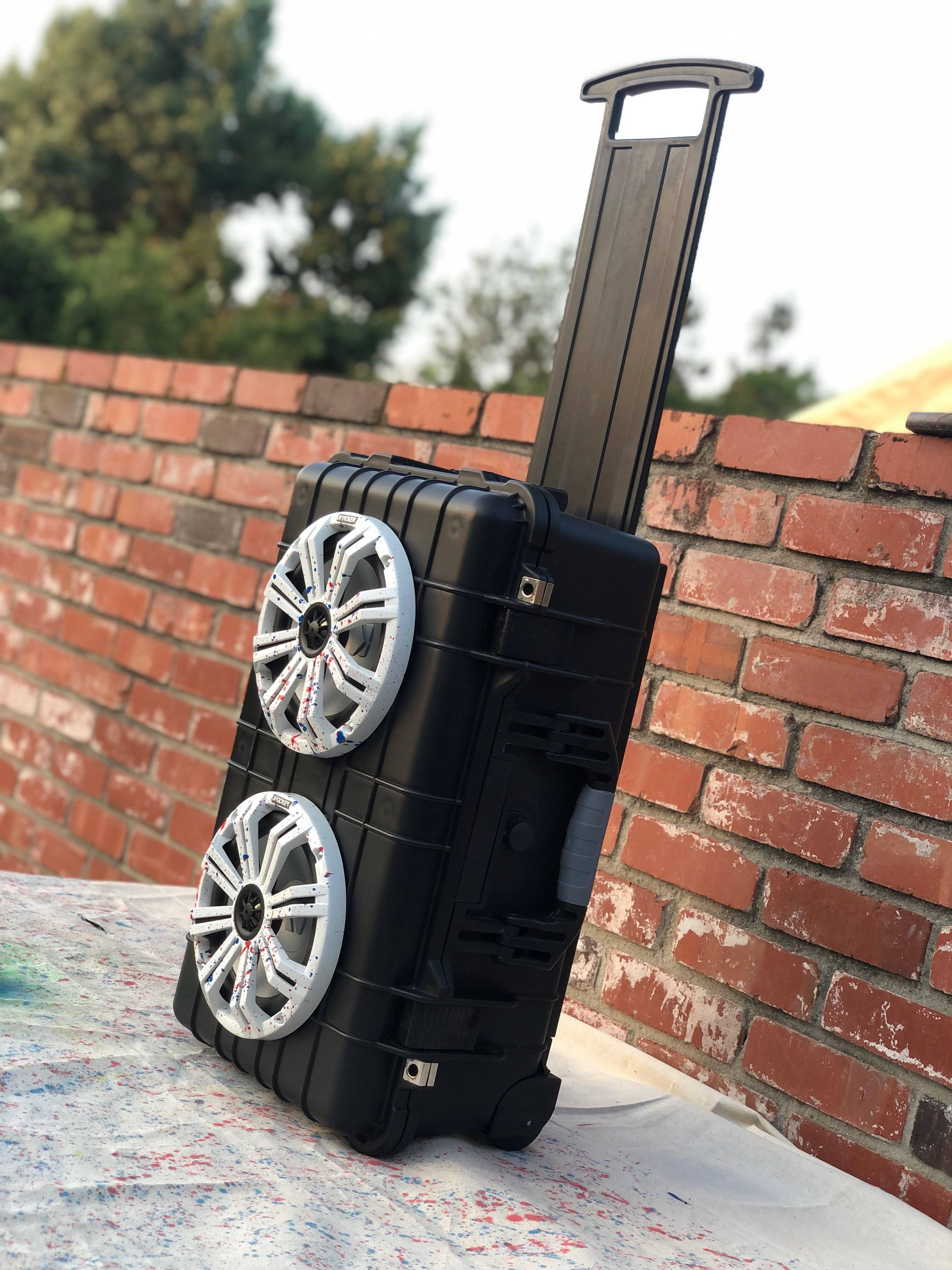 BANGER BOX XL 400 Watt Portable Bluetooth Speaker with Wheels - Powerful Outdoor Party Speaker for Beach, Camping, Tailgating & Backyard Events